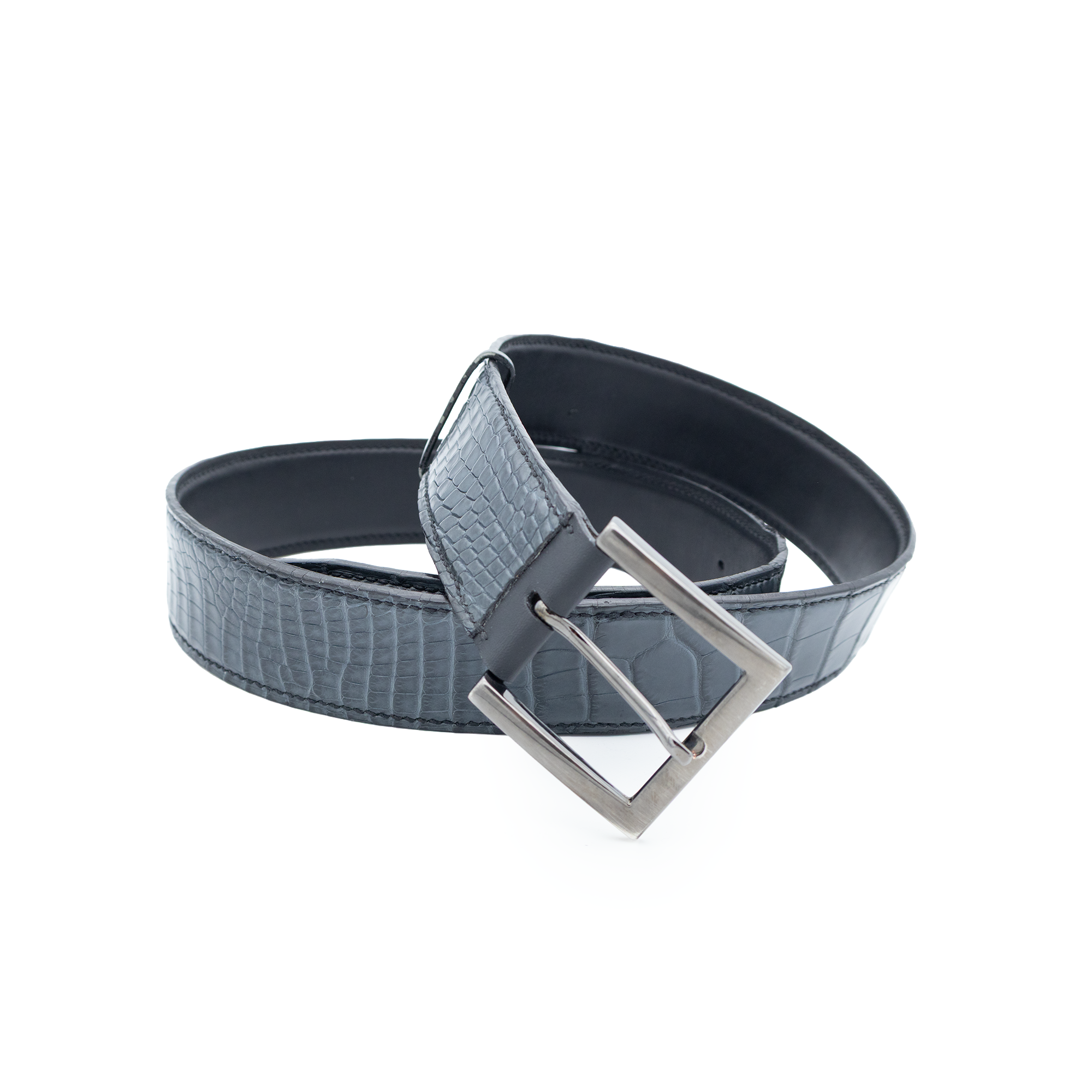 CEINTURE EN CROCODILE BLEU