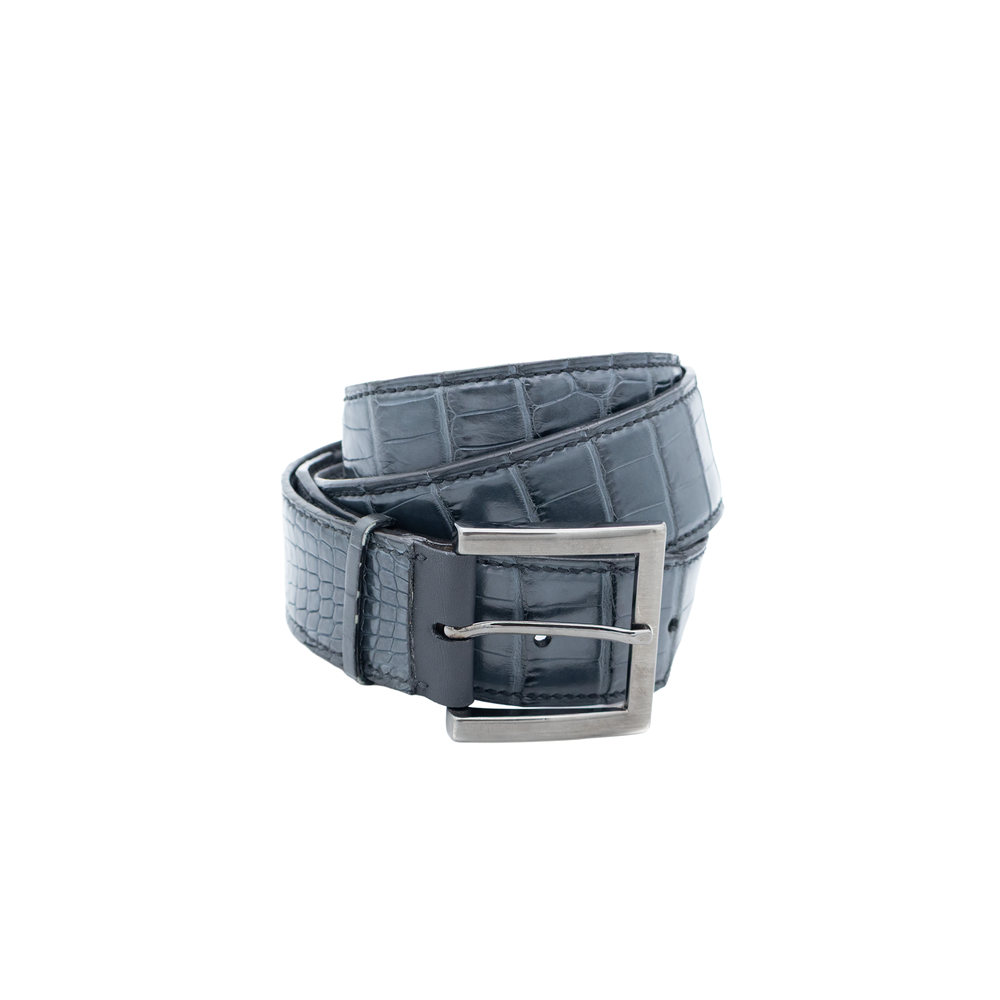 CEINTURE EN CROCODILE BLEU