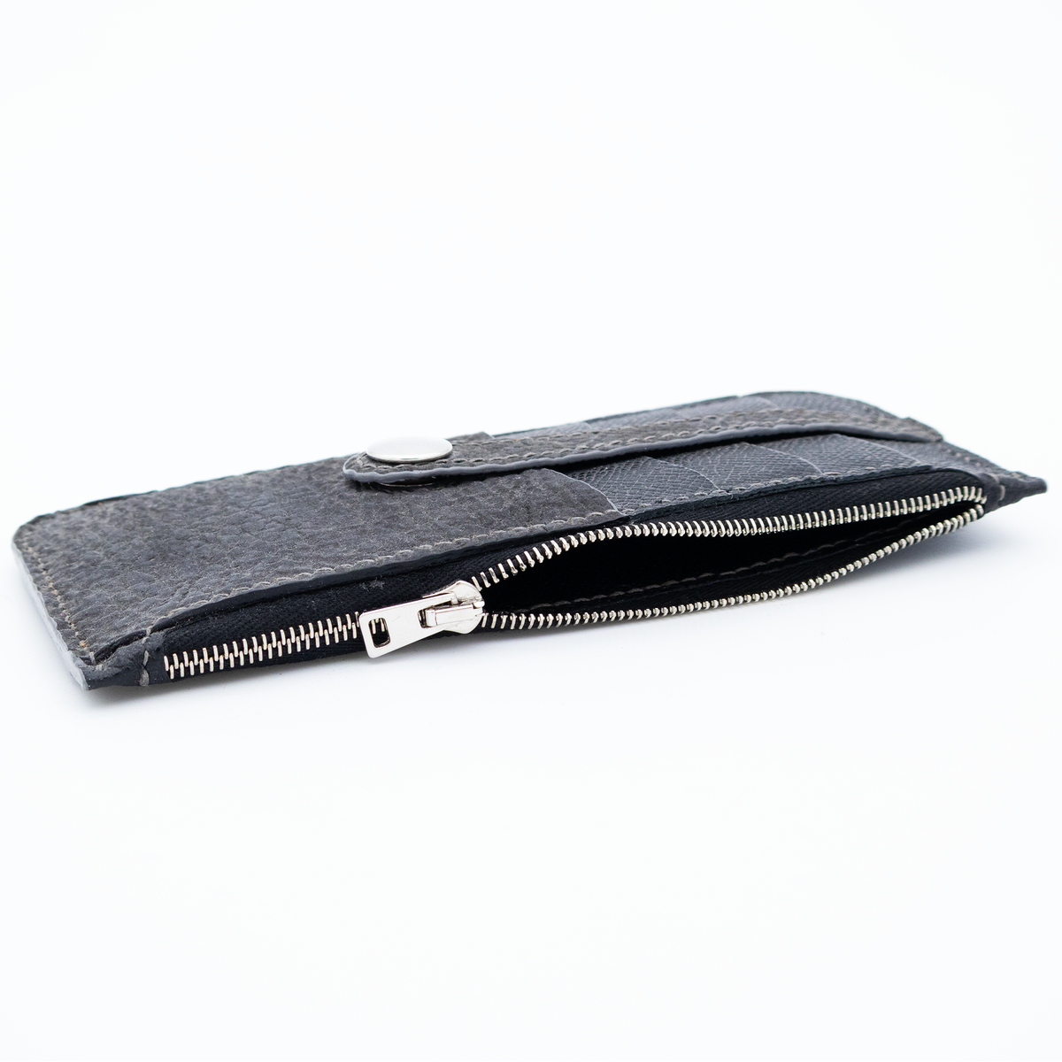PORTE-PIECES LONG EN REQUIN NUBUCK