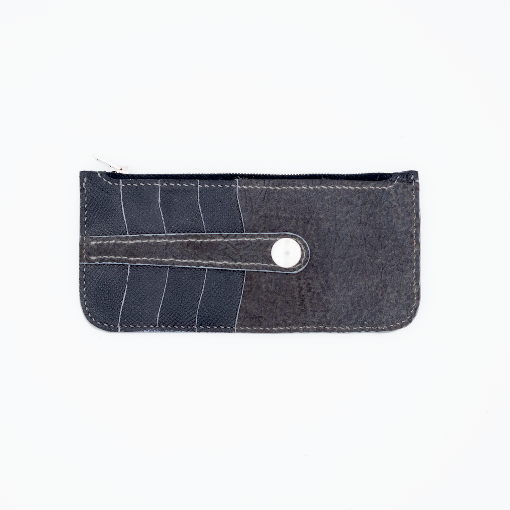 PORTE-PIECES LONG EN REQUIN NUBUCK
