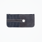 PORTE-PIECES LONG EN REQUIN NUBUCK