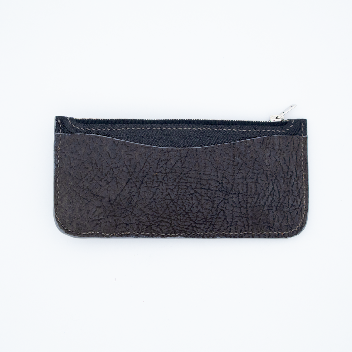 PORTE-PIECES LONG EN REQUIN NUBUCK