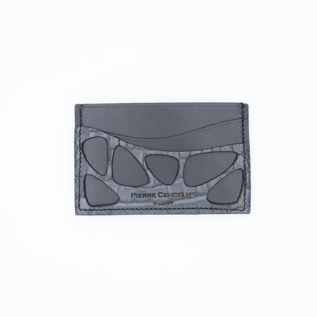 ORGANIC CROCO BLUE CARD HOLDER
