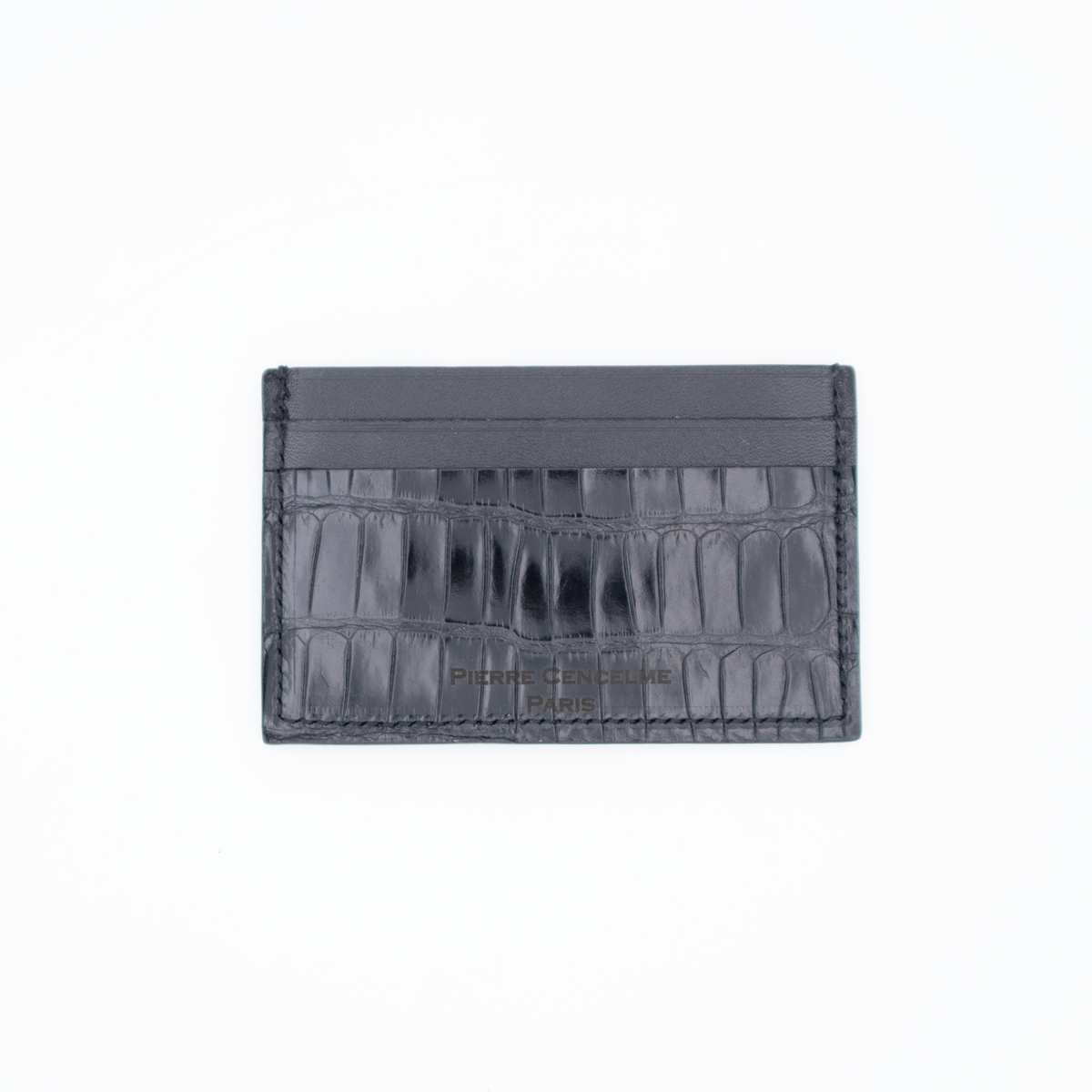 PORTE-CARTE CLASSIQUE CROCO NOIR