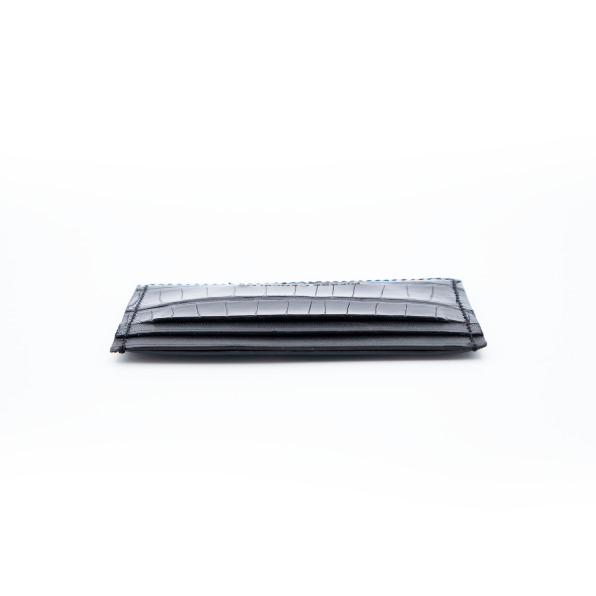 PORTE-CARTE CLASSIQUE CROCO NOIR