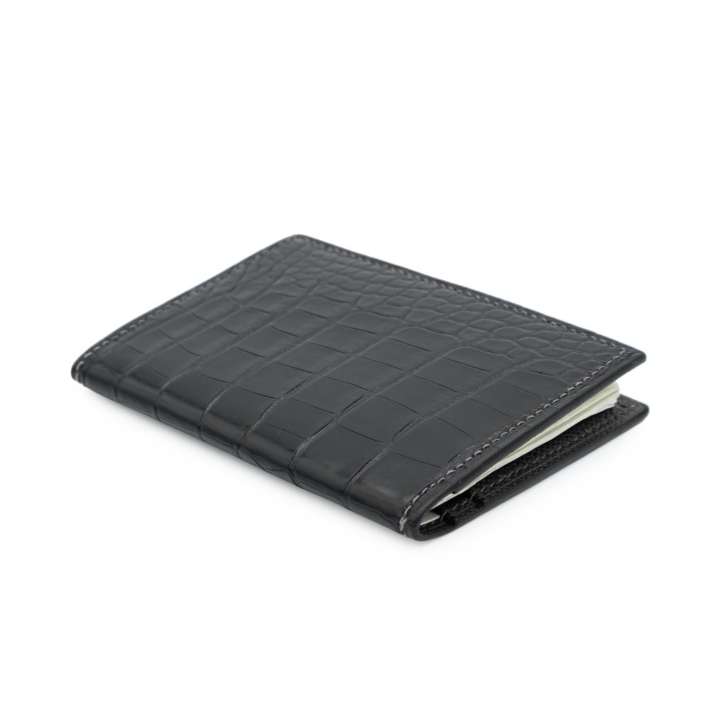 PORTE-PASSEPORT ⁠CLASSIQUE CROCO NOIR