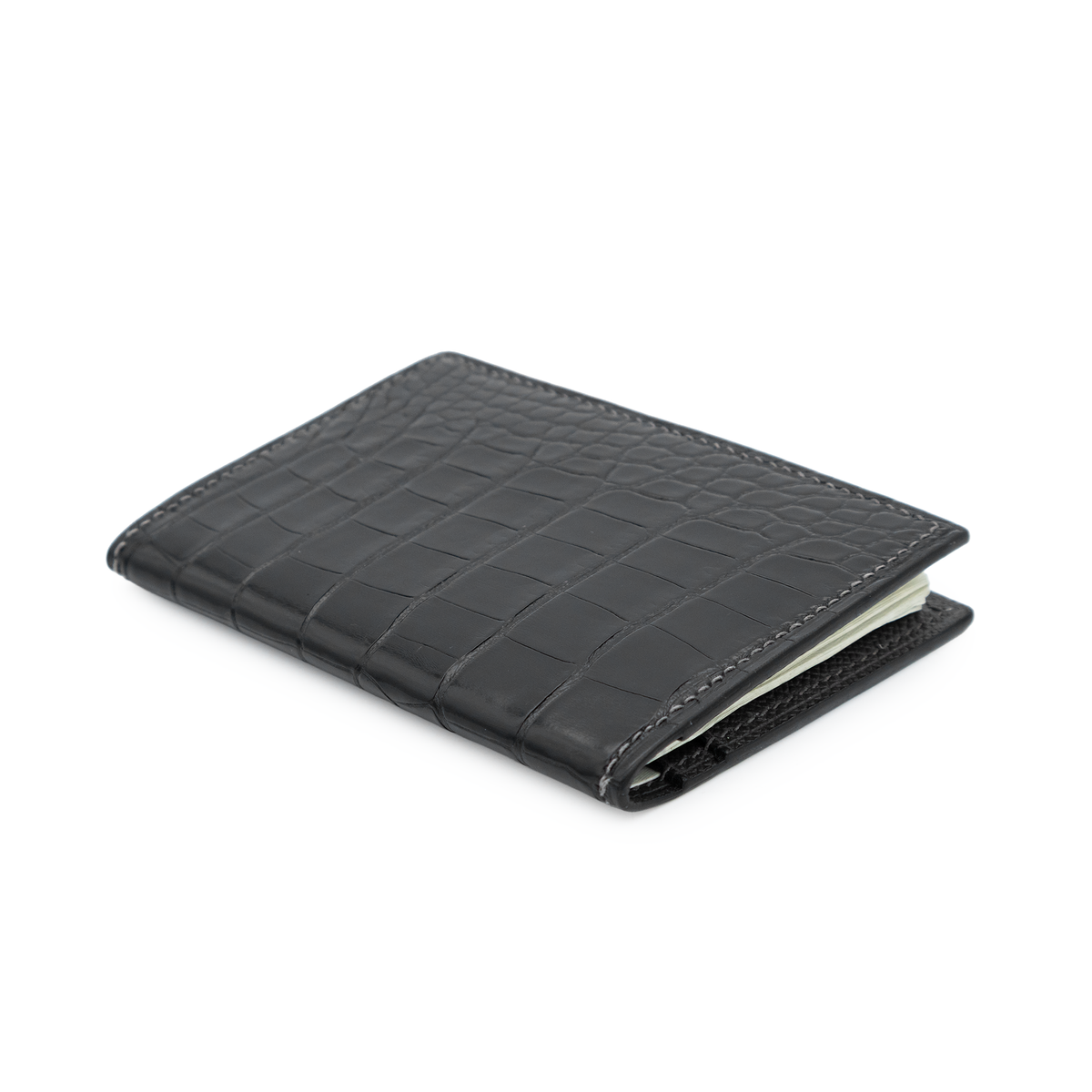PORTE-PASSEPORT ⁠CLASSIQUE CROCO NOIR
