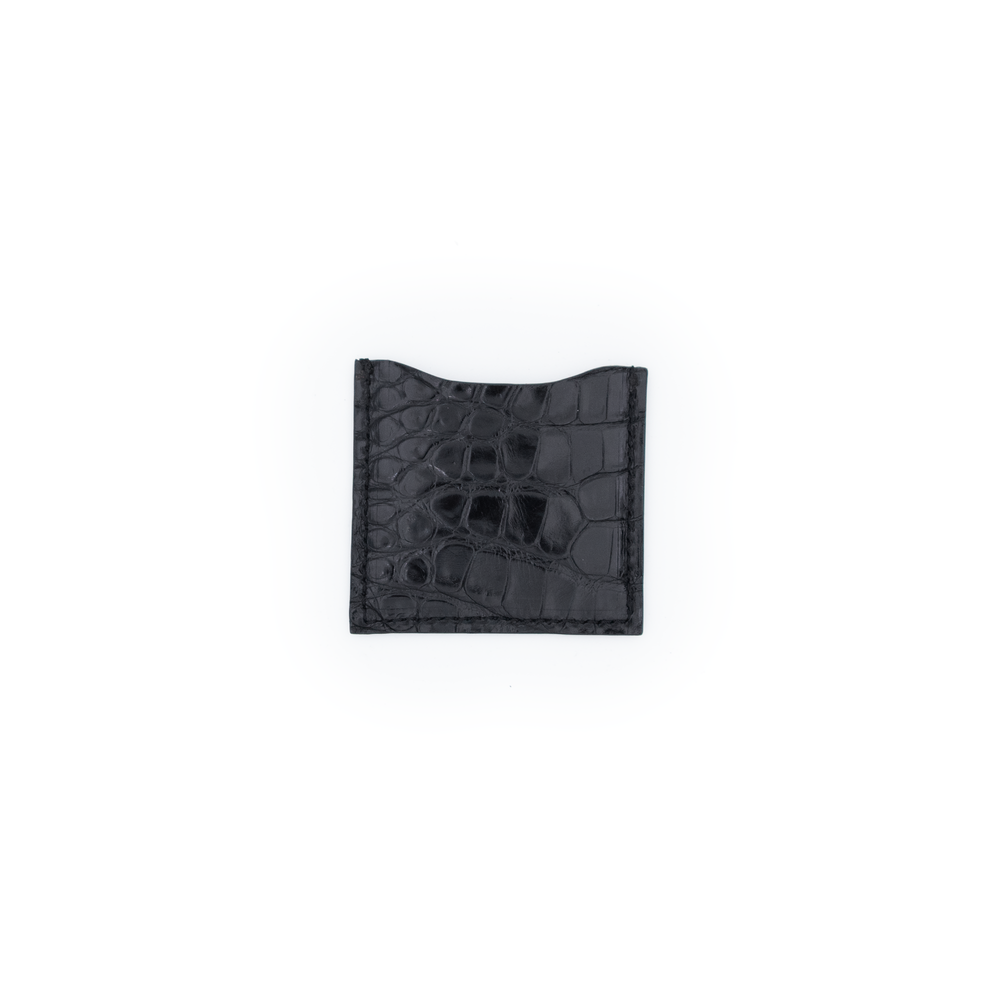 ETUI A PRESERVATIF CROCO NOIR