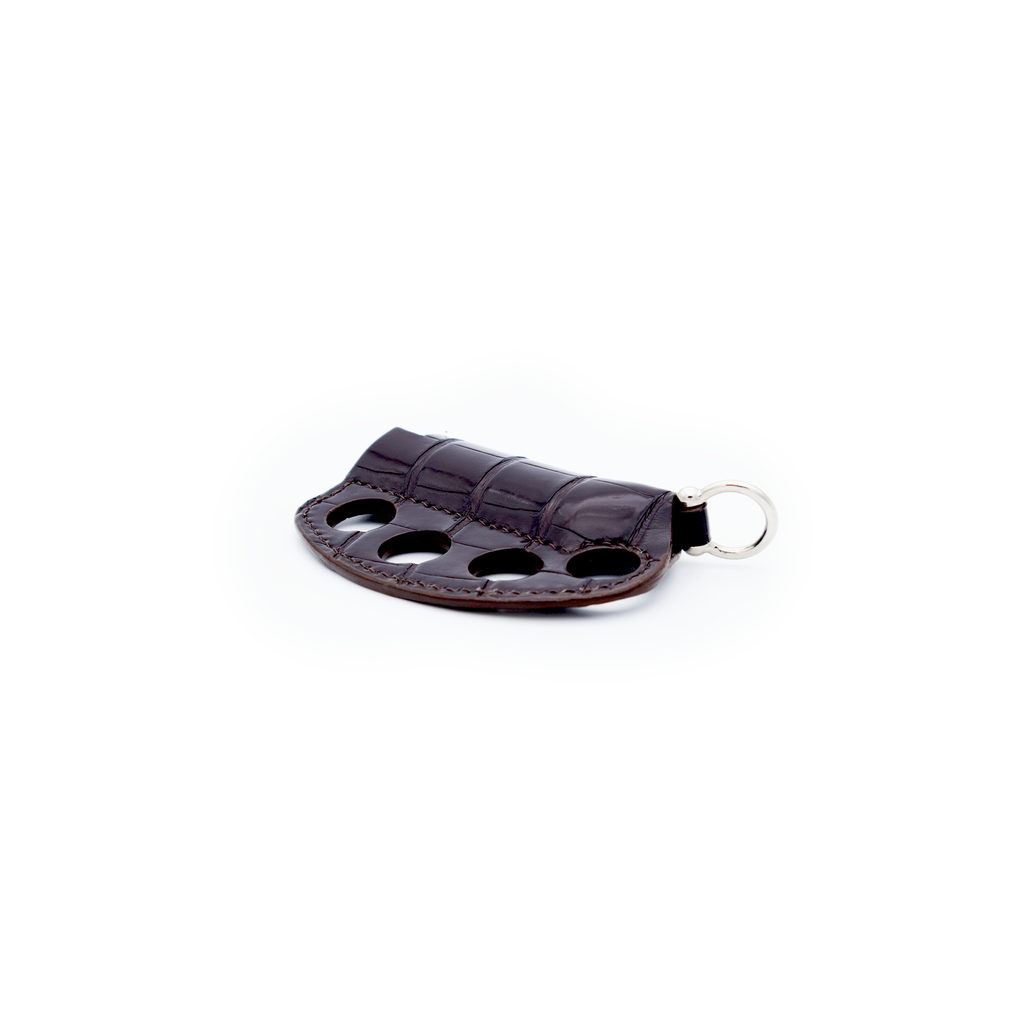 PORTE-BRIQUET CLASSIQUE CROCO BRUN